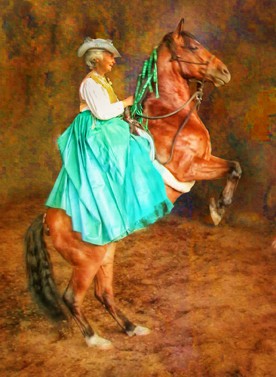 Katrina on her horse Oporto